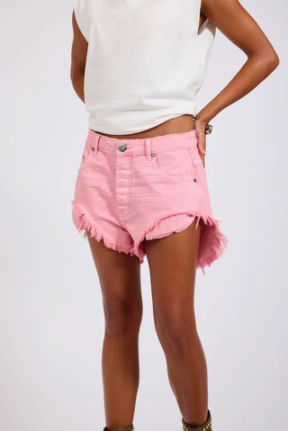 Rollers Denim Shorts in Pink Prism