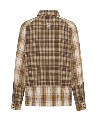Rodeo Rust Patchwork Flannel Shirt - Brown