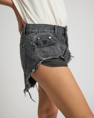 Rollers Low Waist Denim Shorts - Washed Black