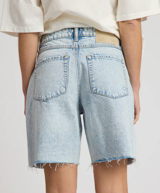 Jackson Mid Waist Wide Leg Shorts - Whisper Blue