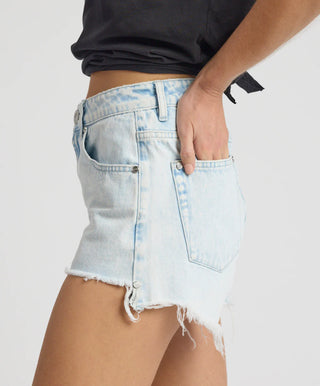 Bonitas High Waist Denim Shorts - Beach Blue
