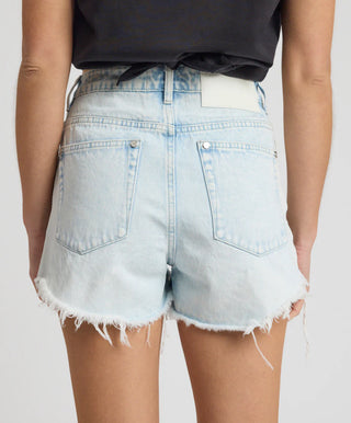 Bonitas High Waist Denim Shorts - Beach Blue