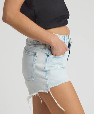 Bonitas High Waist Denim Shorts - Beach Blue