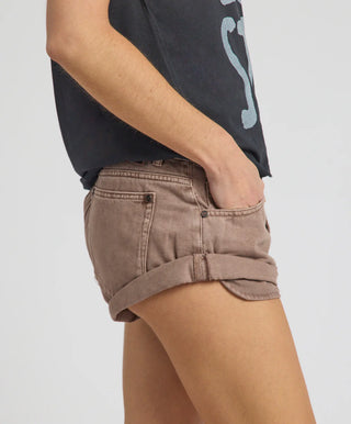 Bandits Low Waist Denim Shorts - Espresso Brown