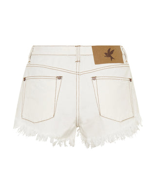 Renegades High Waist Denim Shorts - White Beauty
