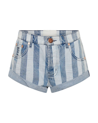 Bandits Low Waist Denim Shorts - Beach Club Stripe