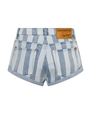 Bandits Low Waist Denim Shorts - Beach Club Stripe