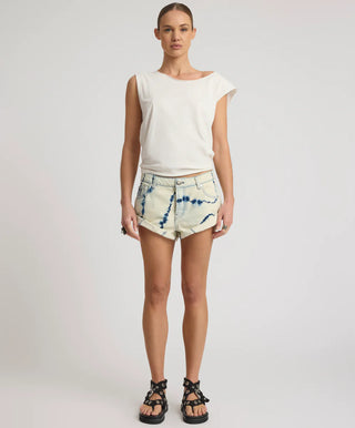 Revival Bandits Tie-Dye Low Waist Denim Shorts - Tie Dye Dreams