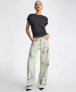 Revival Tie-Dye Lowriders Low Waist Wide Leg Denim - Tie Dye Dreams