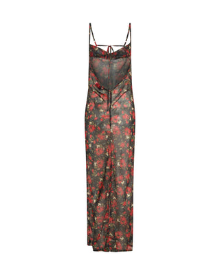 Flower Jagger Slip Dress - Red