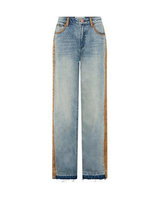 Rodeo Queen Icon High Waist Straight Leg Denim Jeans - Salty Dog