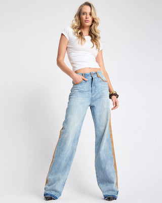 Rodeo Queen Icon High Waist Straight Leg Denim Jeans - Salty Dog