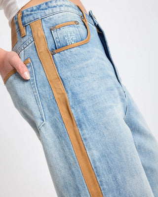 Rodeo Queen Icon High Waist Straight Leg Denim Jeans - Salty Dog