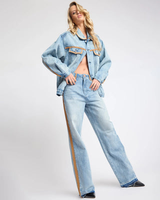 Rodeo Queen Icon High Waist Straight Leg Denim Jeans - Salty Dog