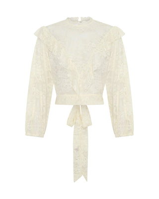Savage Romance Lace Frill Cami Top - Vintage White