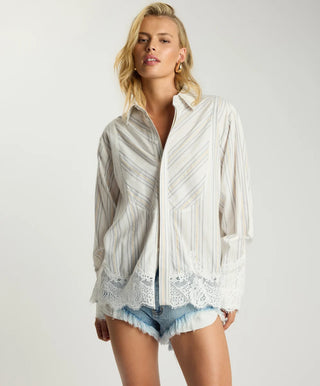 Moonlight Prairie Tuxedo Shirt - White Stripe