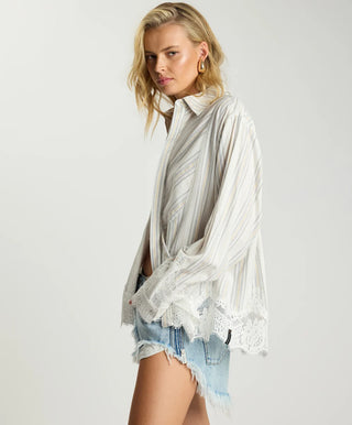 Moonlight Prairie Tuxedo Shirt - White Stripe