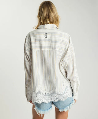 Moonlight Prairie Tuxedo Shirt - White Stripe