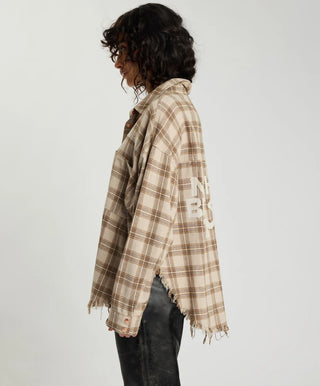 Daria Havana Flannel Check Shirt - Tan Check
