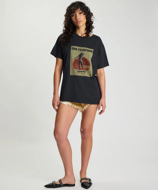 Skater Girl Boyfriend Tee - Black