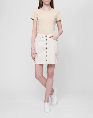 NASHVILLE CREAM VIPER HIGH WAISTED SKIRT