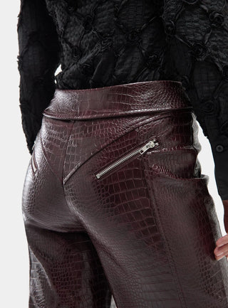 HORUS BURGUNDY TEXTURED PANTS