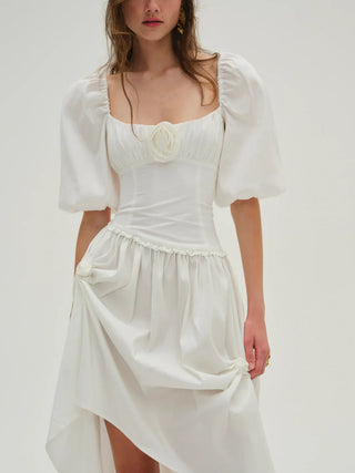 Whipped Cream Taffeta Maxi Dress