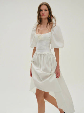 Whipped Cream Taffeta Maxi Dress
