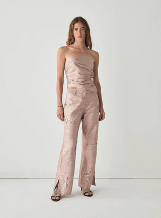AMELIE SAND TEXTURED PANTS