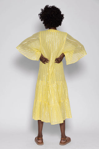 ANIKA LONG DRESS ATHENE YELLOW