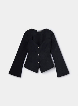 ASCOT BLACK BLOUSE