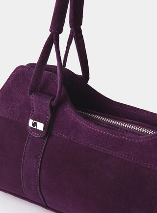 JANE AUBERGINE SUEDE BAG