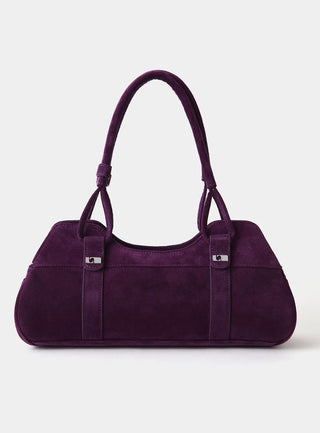 JANE AUBERGINE SUEDE BAG