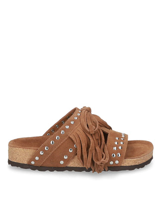Tan Suede Mule Sandal
