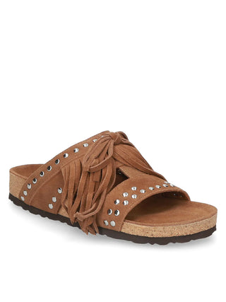 Tan Suede Mule Sandal