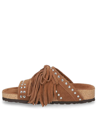 Tan Suede Mule Sandal