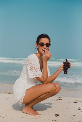 MARINA JUMPSUIT WHITE EYELET
