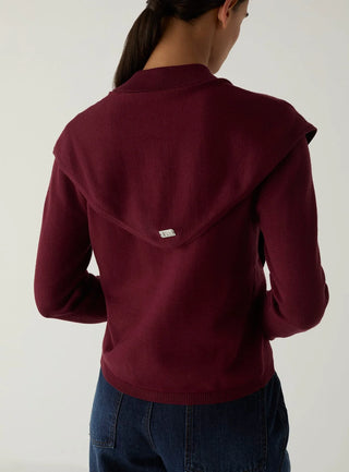 FRIDA PLUM ZIPPER KNIT