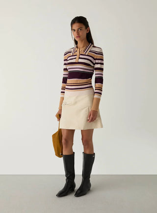 SOLACE ECRU SHORT SKIRT