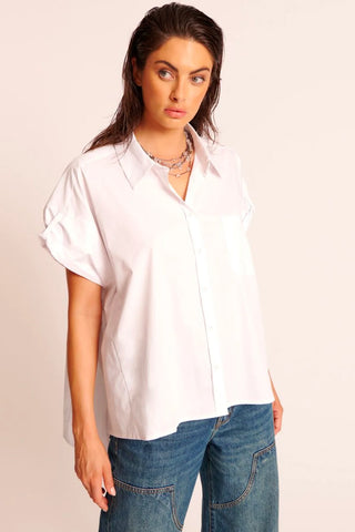 WHITE KINGS ROAD COTTON SHIRT