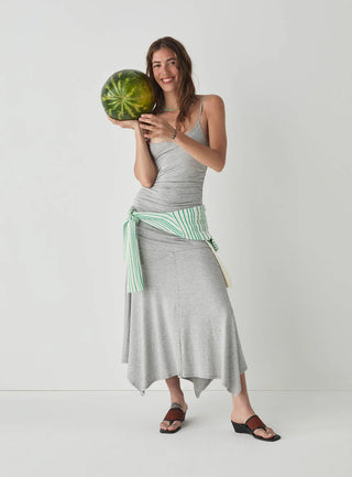 LUMA GREY MIDI DRESS