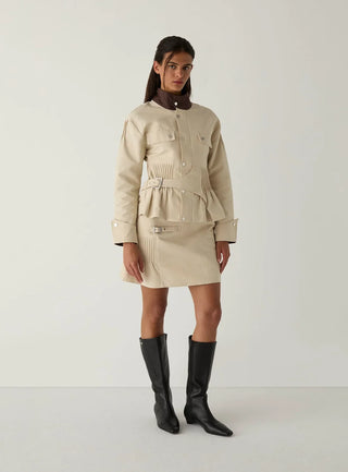 SOLACE ECRU SHORT SKIRT