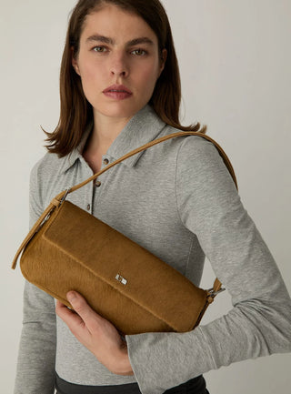 MIRANDA CALF HAIR CAMEL BAG