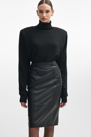London Leather Skirt