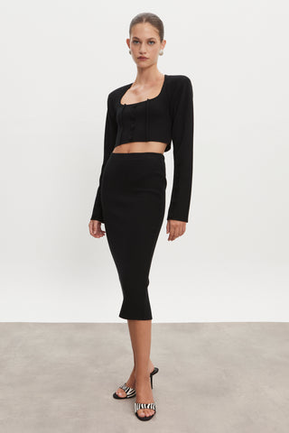 HEAVEN KNITTED MIDI SKIRT