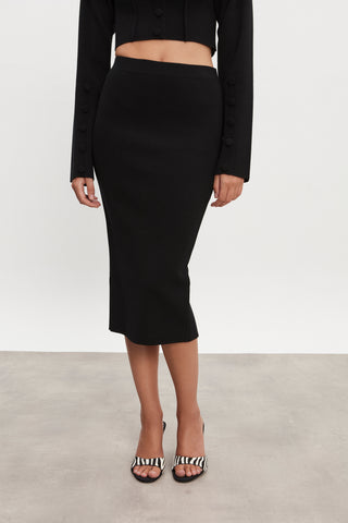 HEAVEN KNITTED MIDI SKIRT