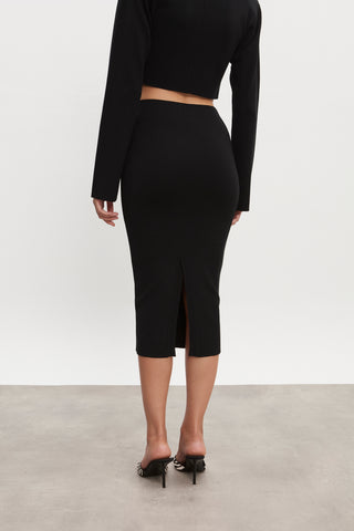 HEAVEN KNITTED MIDI SKIRT