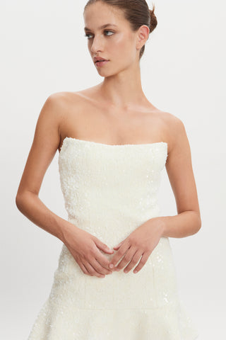 ARROW STRAPLESS MINI DRESS