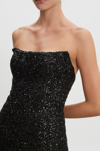 ARROW STRAPLESS MINI DRESS