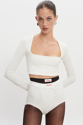 BITE CROP TOP OFF WHITE